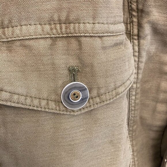 Free People Open Front Military Jacket Womens Small S Olive Green Cargo Pockets - Picture 6 of 16